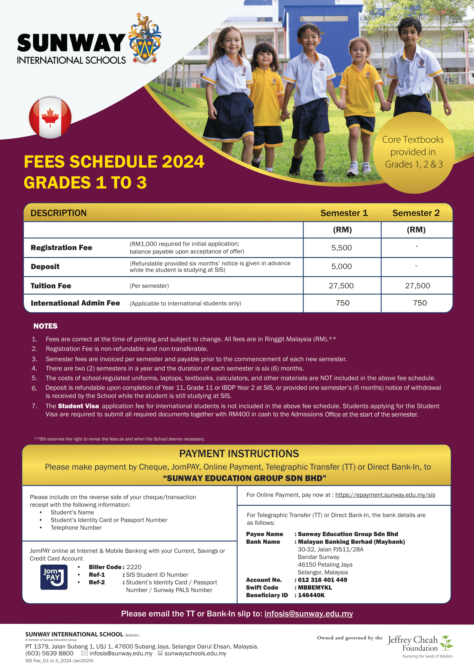 Canadian (Ontario) Grades 1 – 3