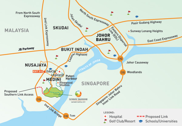 Easy Access to SIS Sunway City Iskandar Puteri